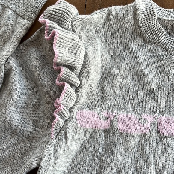 Vineyard vines pink whale flutter sleeve sweater - Picture 2 of 5